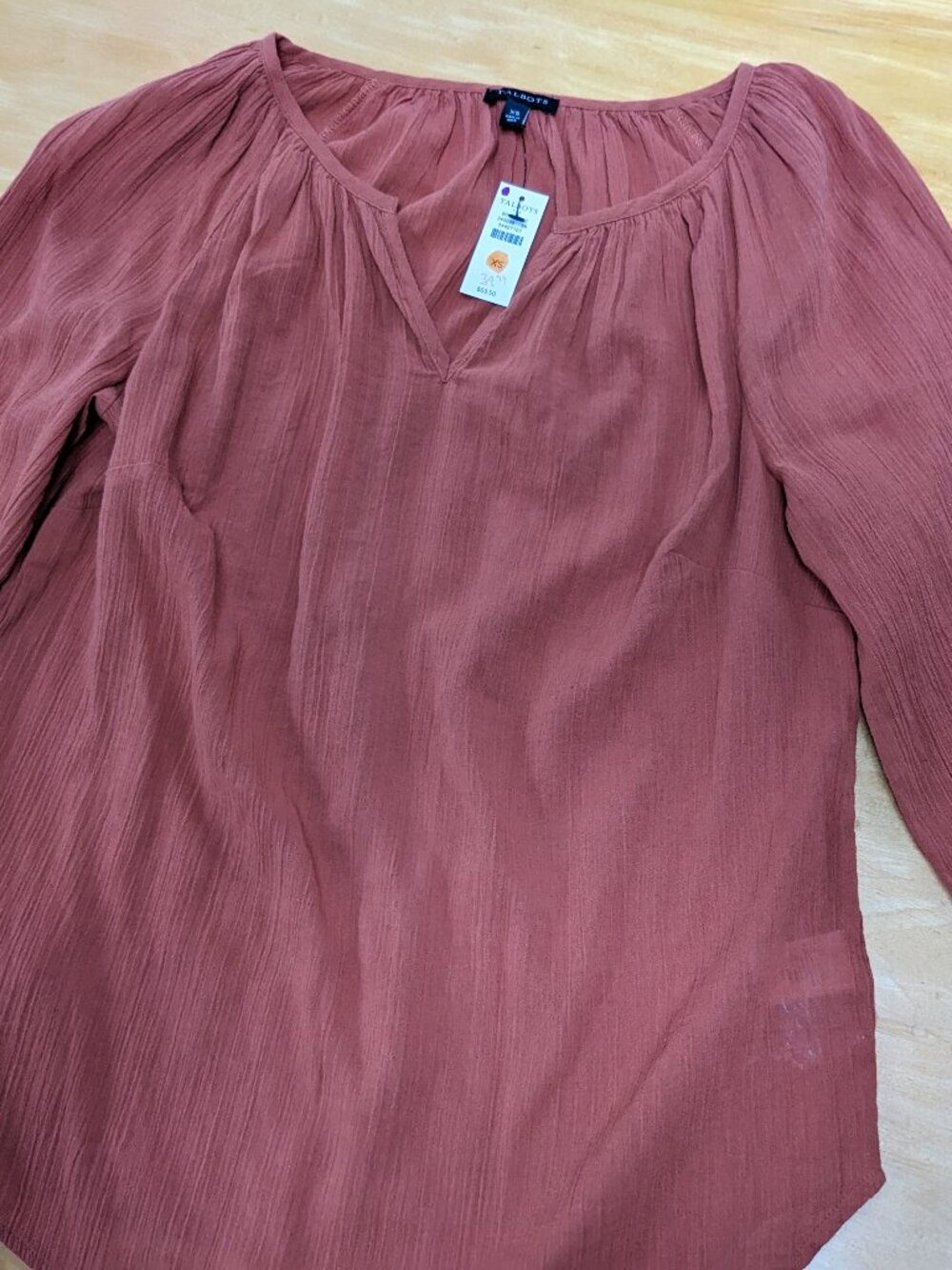 Talbots XS 3/4 sleeve cotton shirt